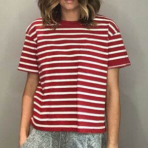 Structured madewell tee with front pocket